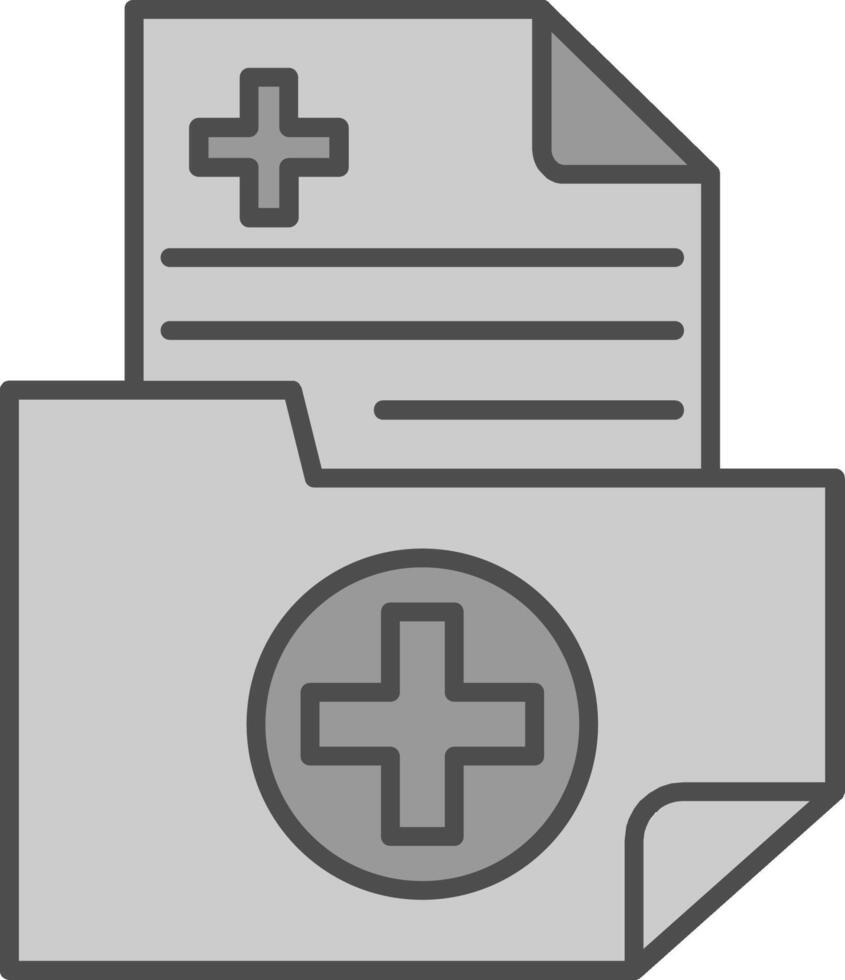 médico carpeta relleno icono vector