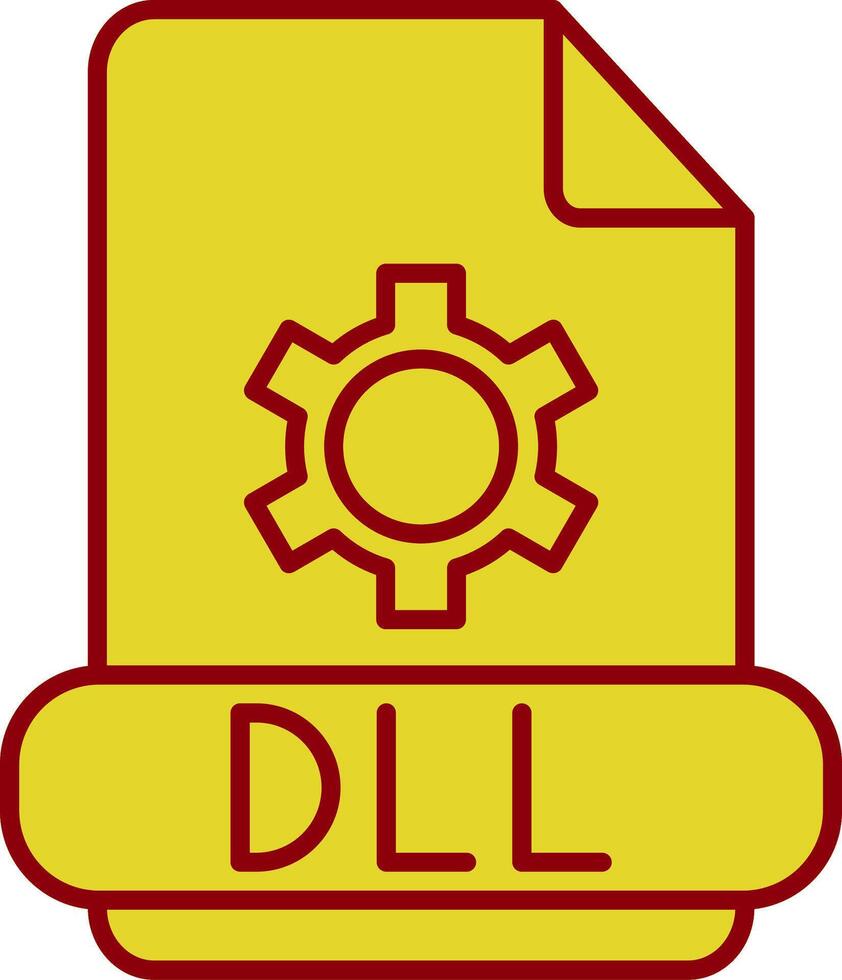 Dll Line Circle Icon vector