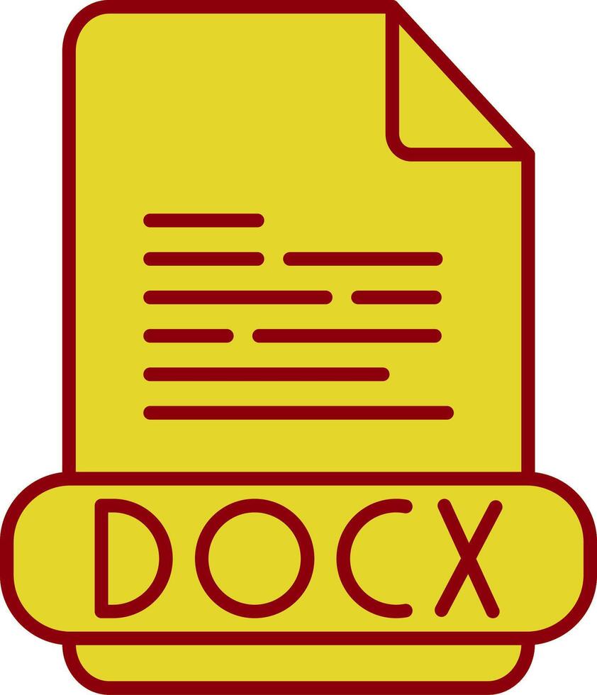 Docx Line Circle Icon vector