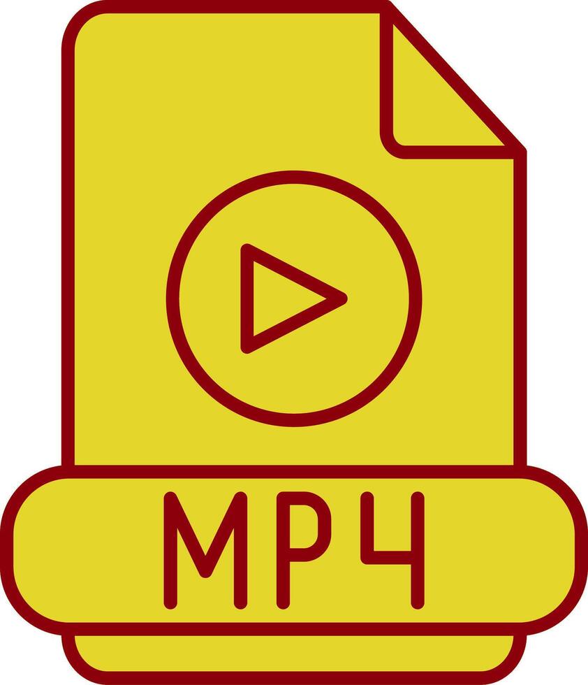 Mp4 Line Circle Icon vector