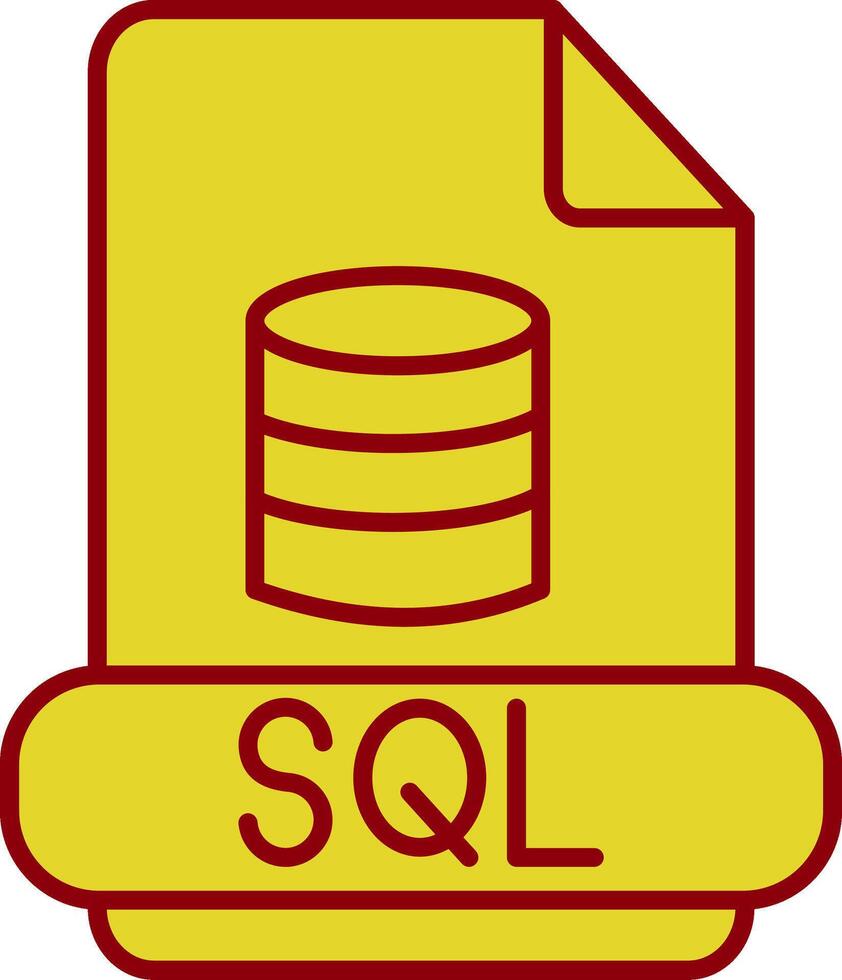 Sql Line Circle Icon vector