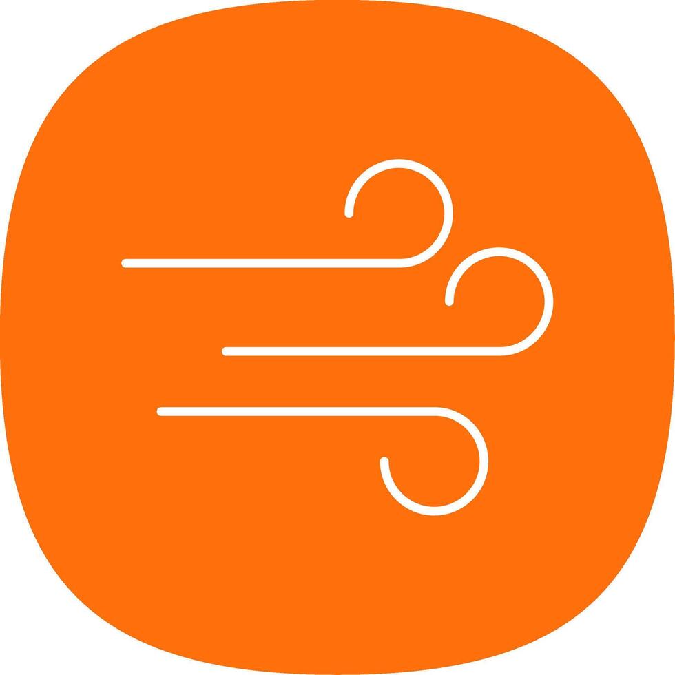 Wind Line Curve Icon vector