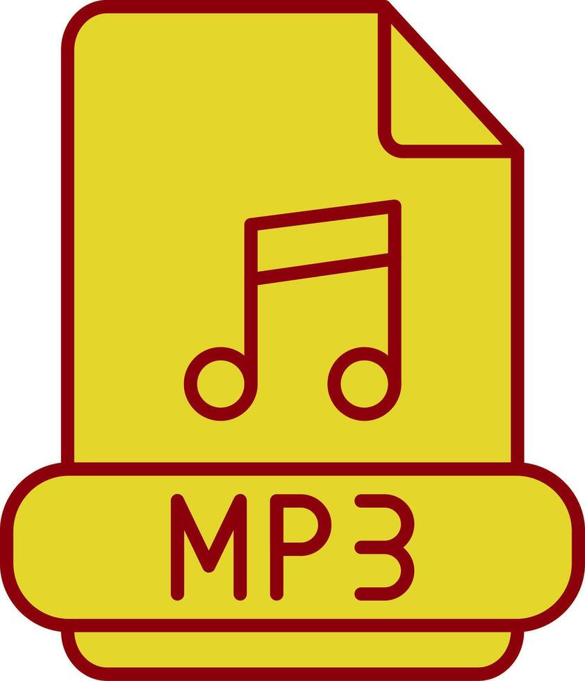 Mp3 Line Circle Icon vector