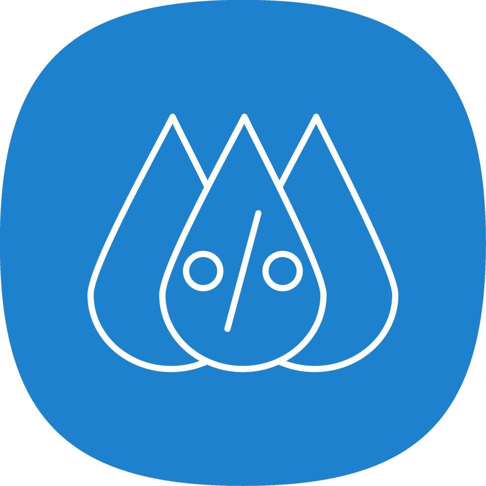 Humidity Line Curve Icon vector