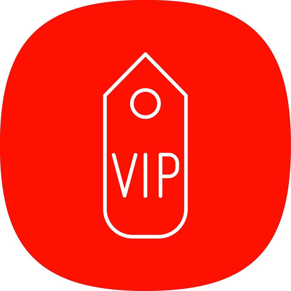 VIP pasar línea curva icono vector