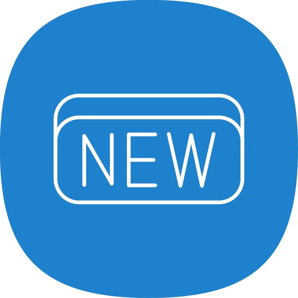 New Card Line Curve Icon vector