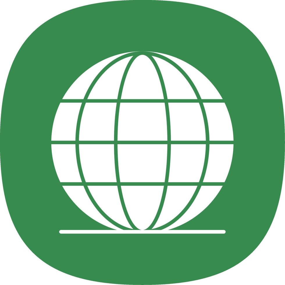 Worldwide Line Circle Icon vector