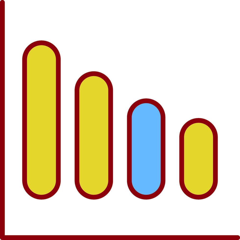 Bar Chart Line Circle Icon vector