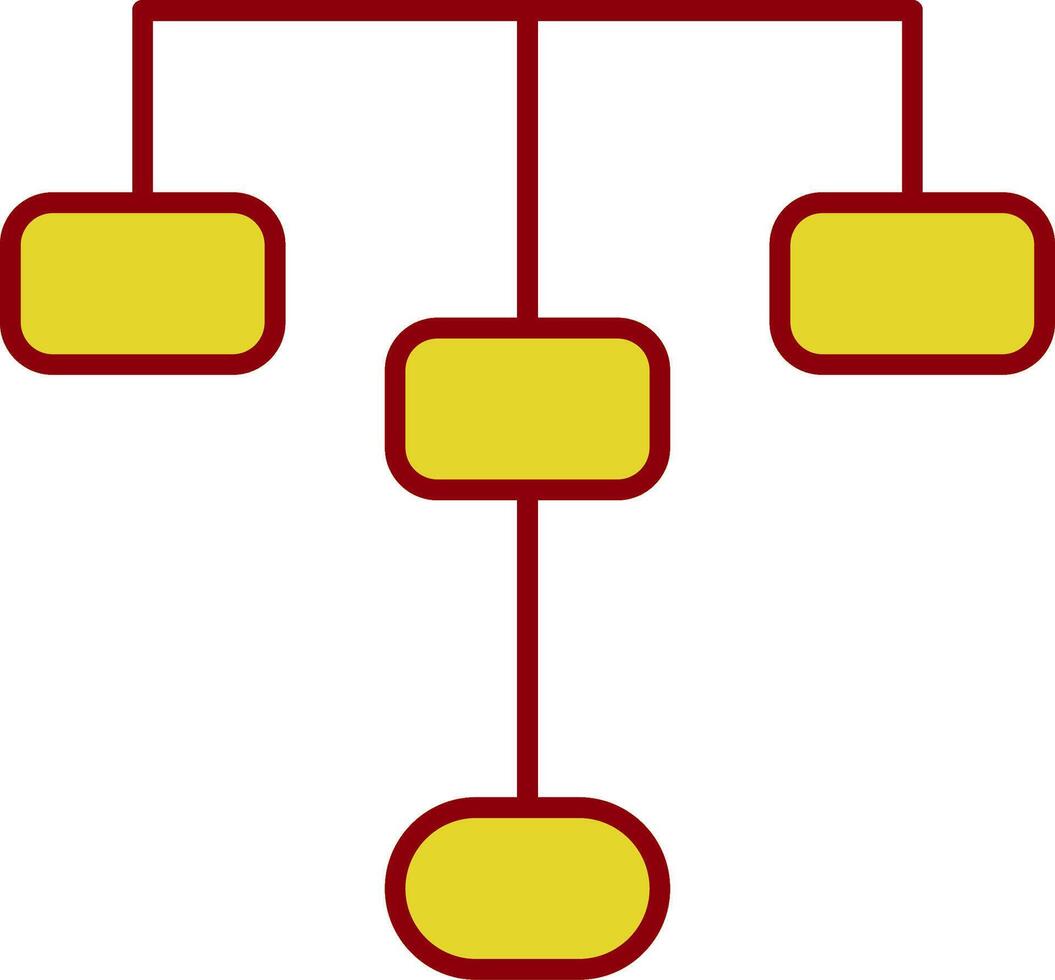 Hierarchical Structure Line Circle Icon vector