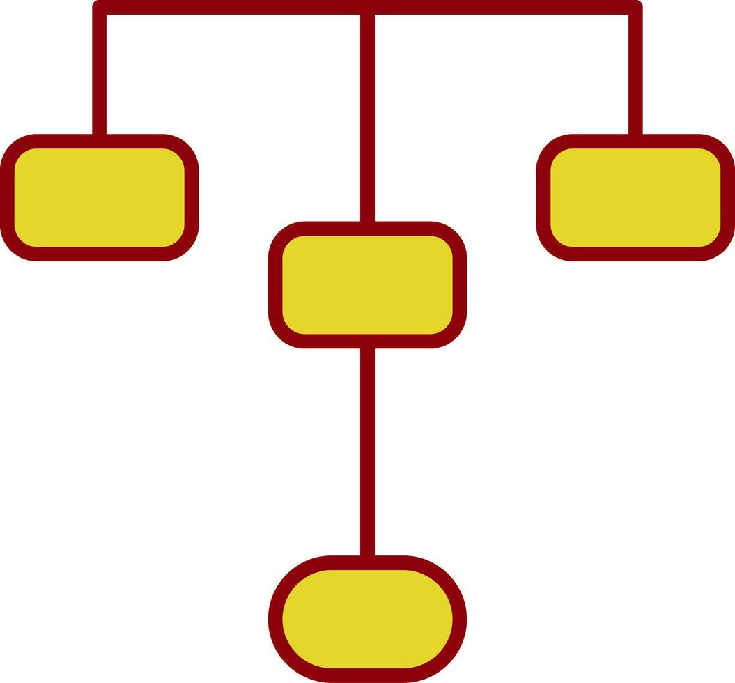 jerárquico estructura línea circulo icono vector