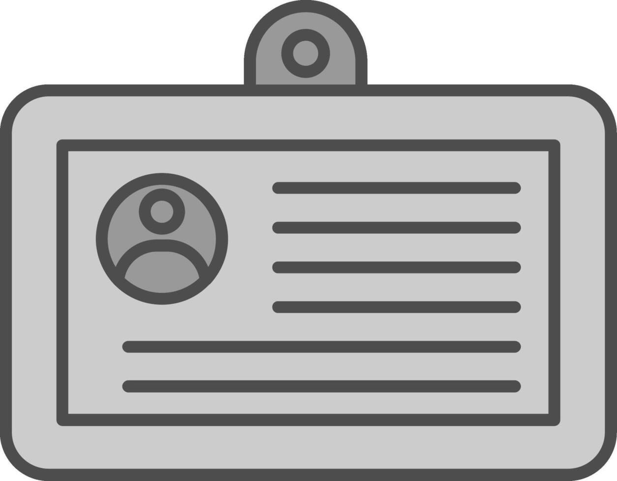 Id Card Fillay Icon vector