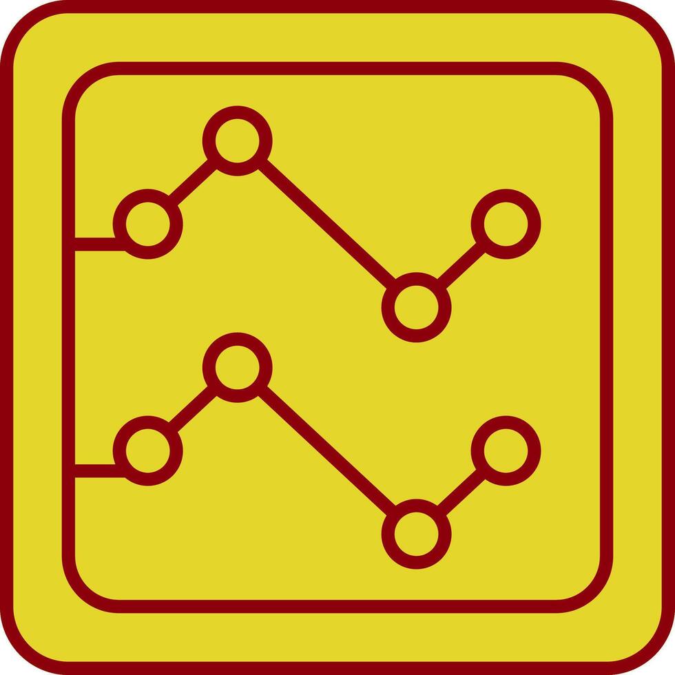 Line Chart Line Circle Icon vector