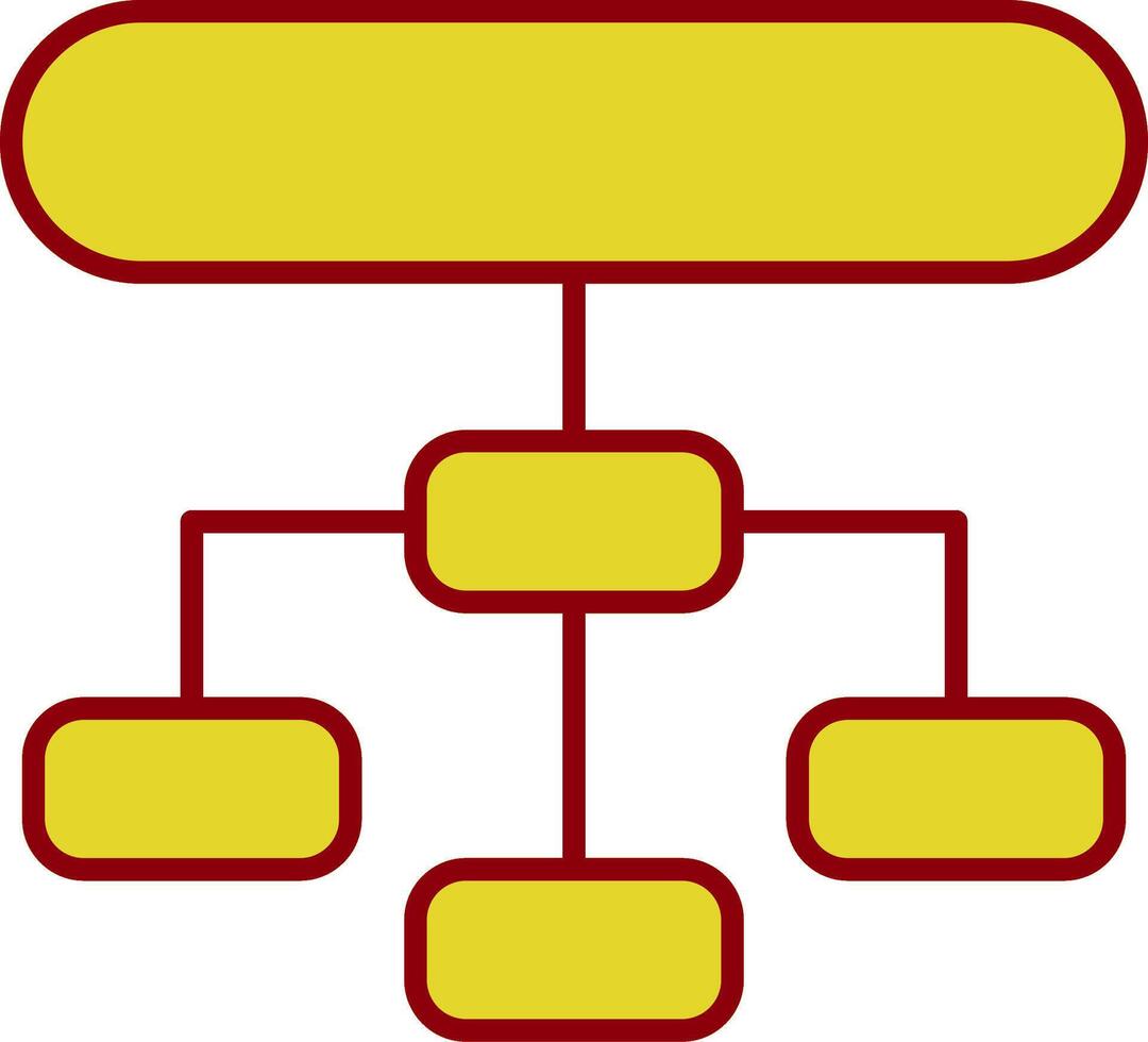 Hierarchical Structure Line Circle Icon vector