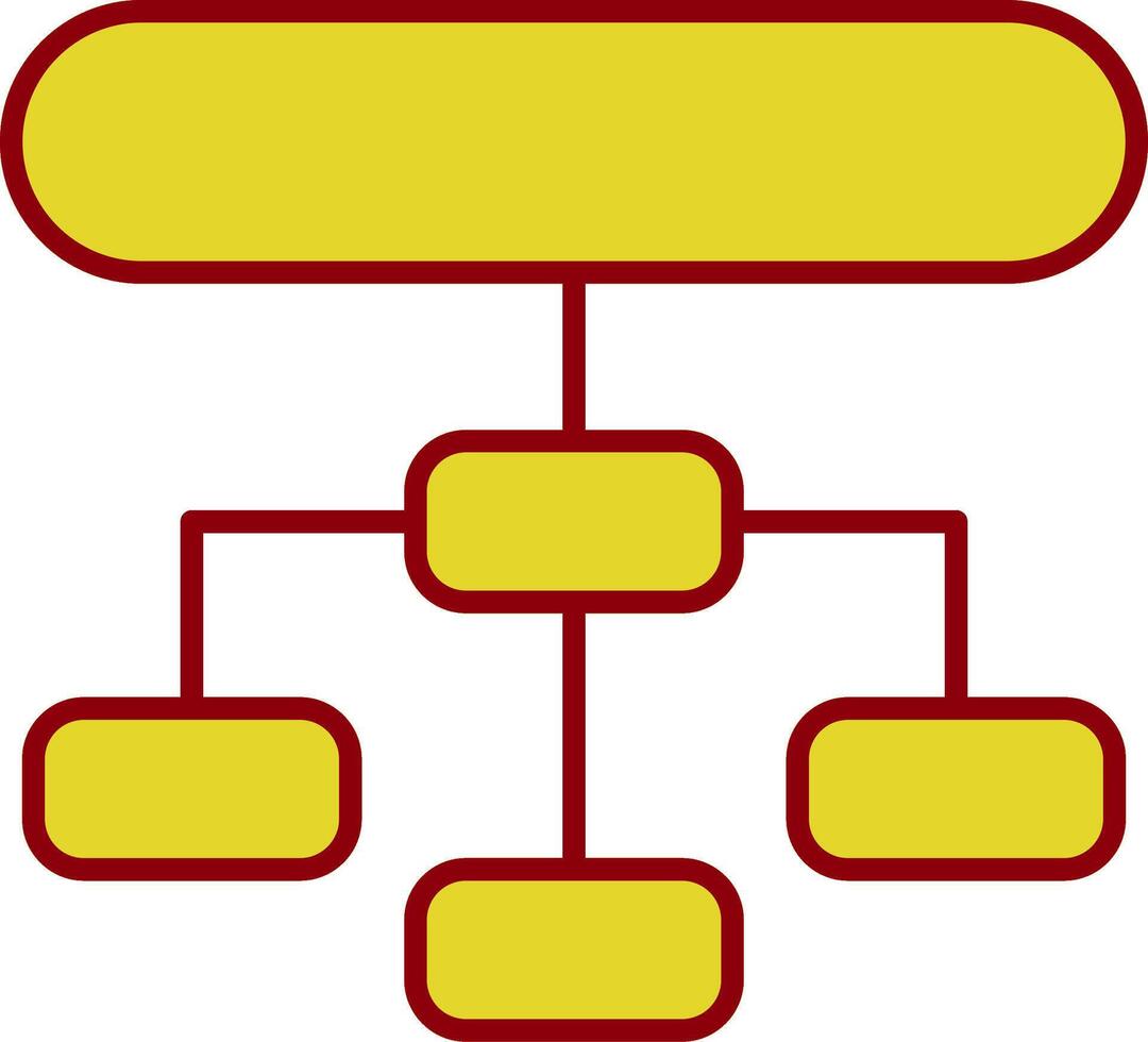 jerárquico estructura línea circulo icono vector