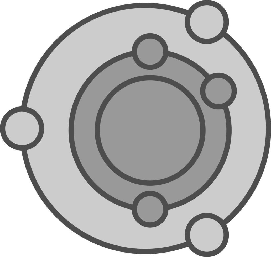 Radar Line Circle Icon vector