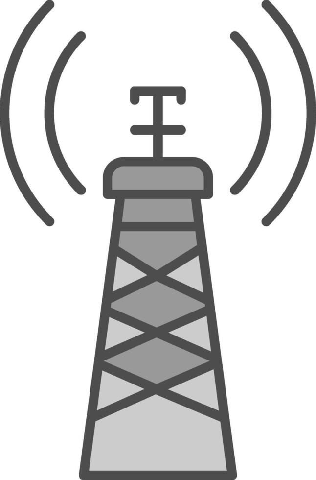 Signal Tower Fillay Icon vector