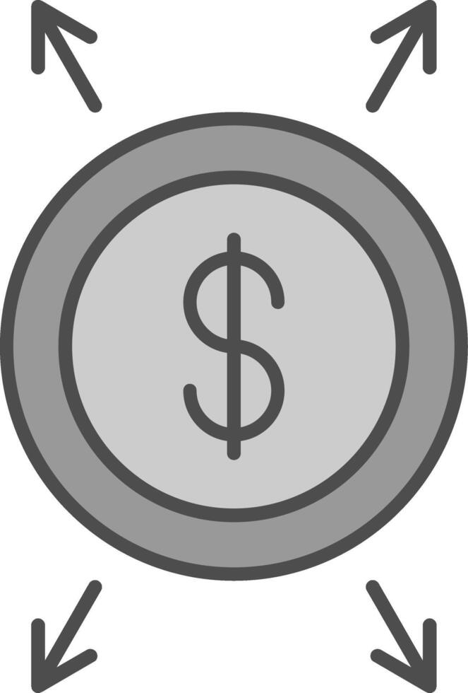 Dollar Fillay Icon vector