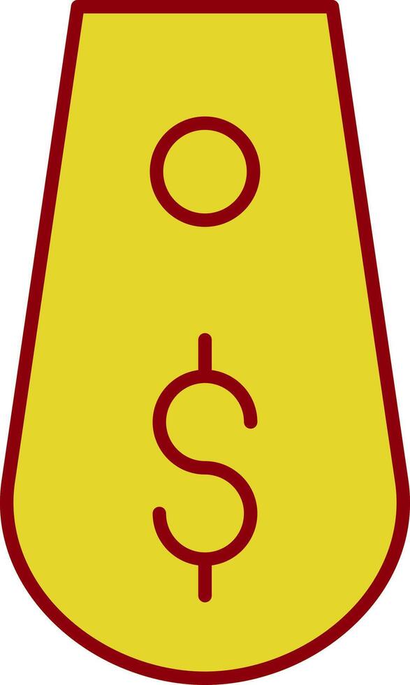 Tag Line Circle Icon vector