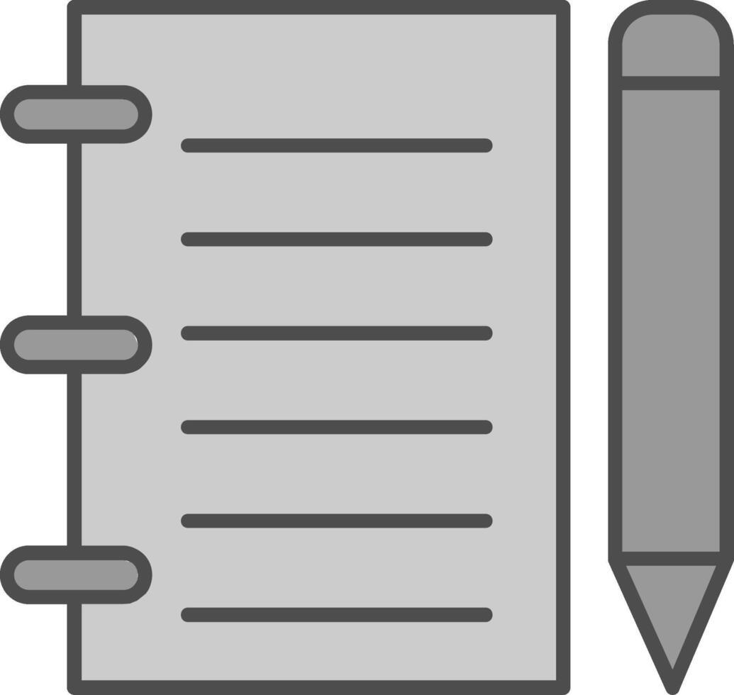 Notebook Fillay Icon vector
