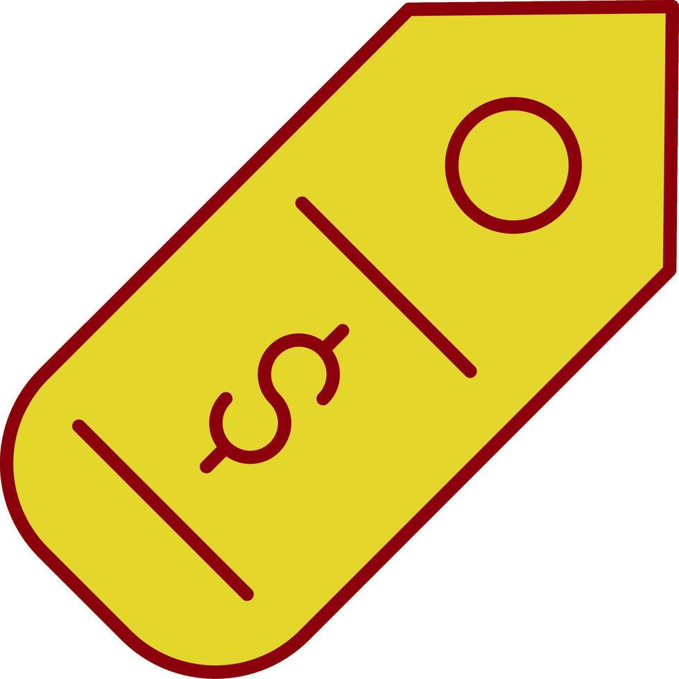 Tag Line Circle Icon vector