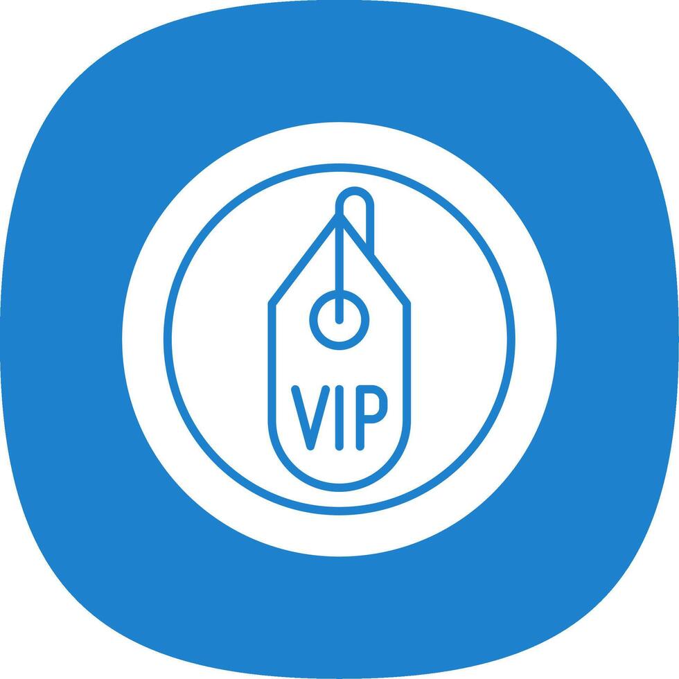 VIP línea circulo icono vector