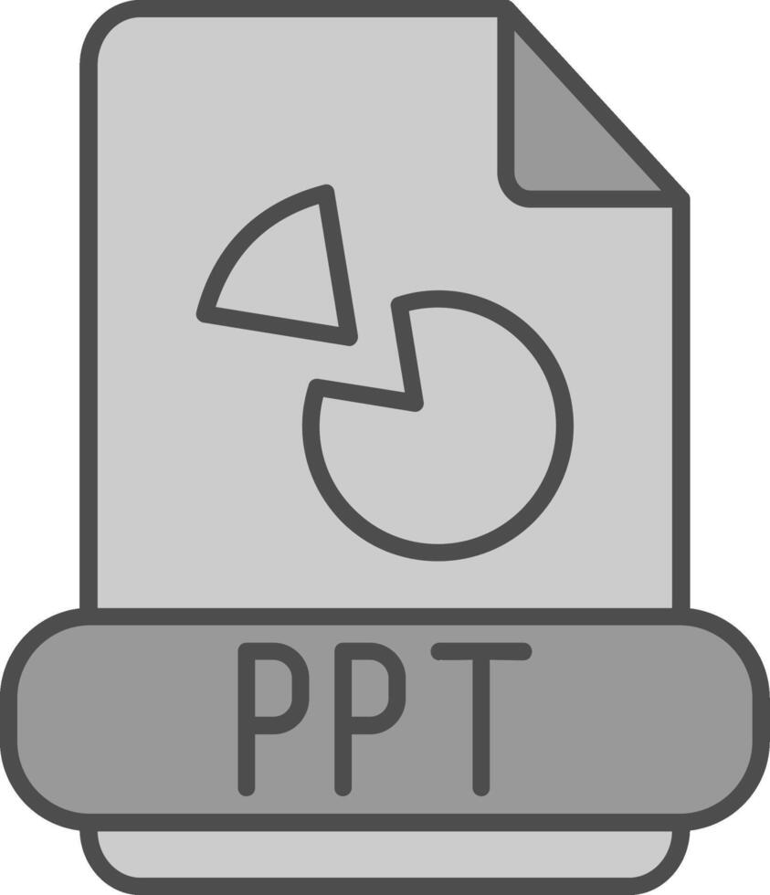 ppt relleno icono vector