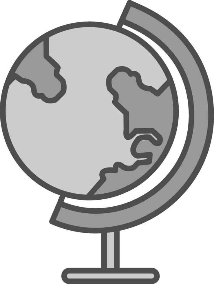 Earth Globe Fillay Icon vector