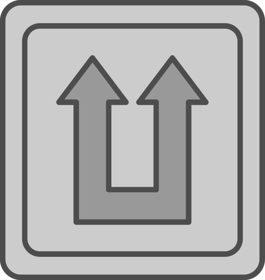 Two Arrows Fillay Icon vector