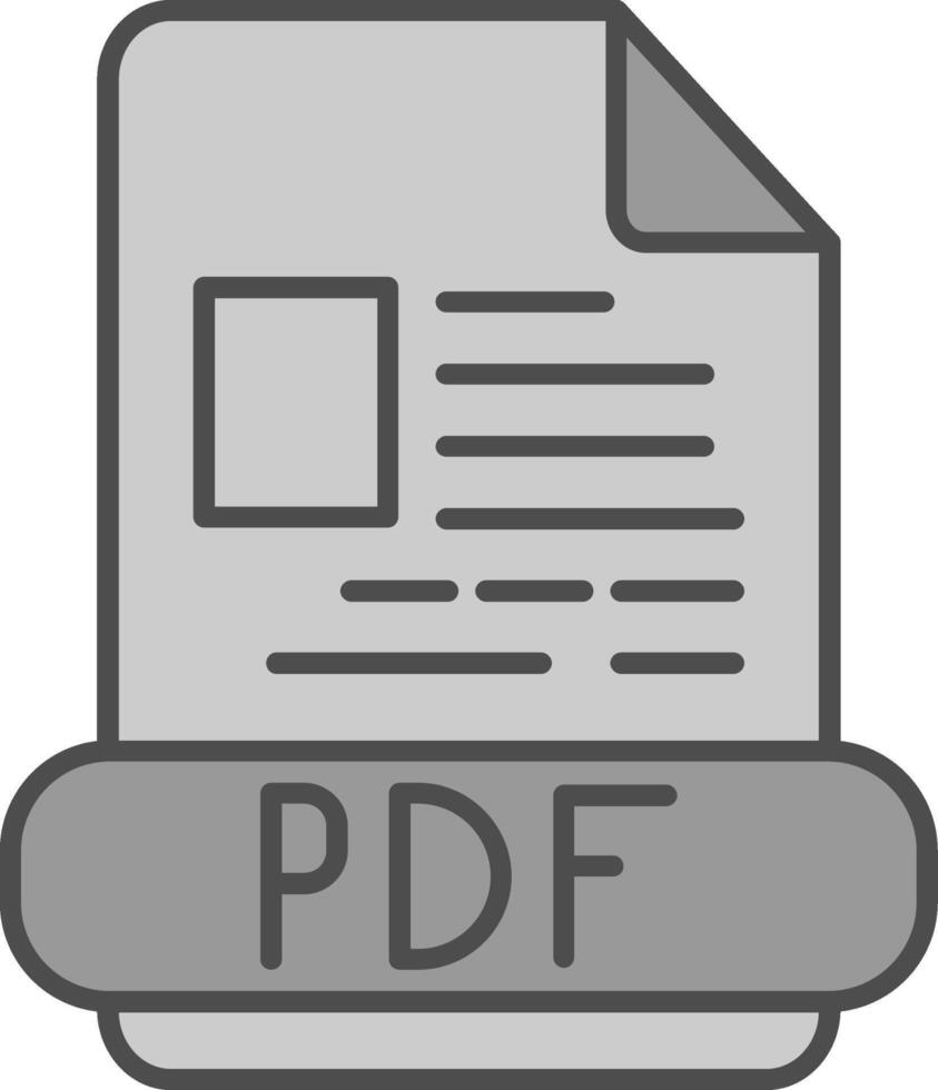 pdf relleno icono vector