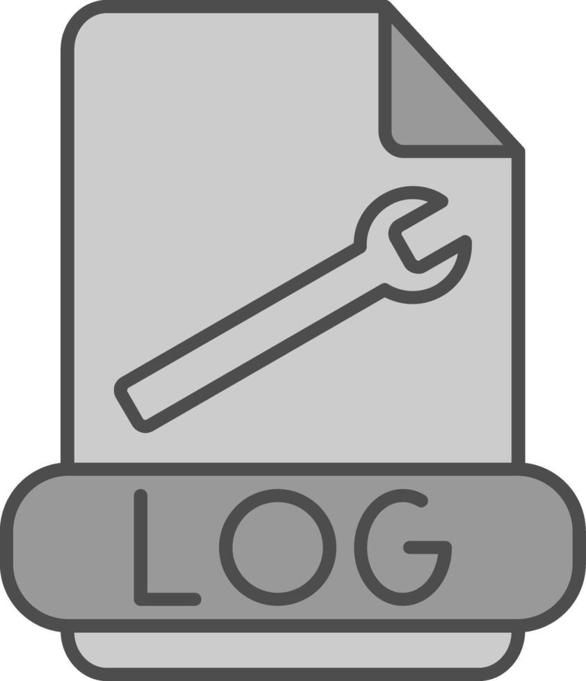 Log Format Fillay Icon vector