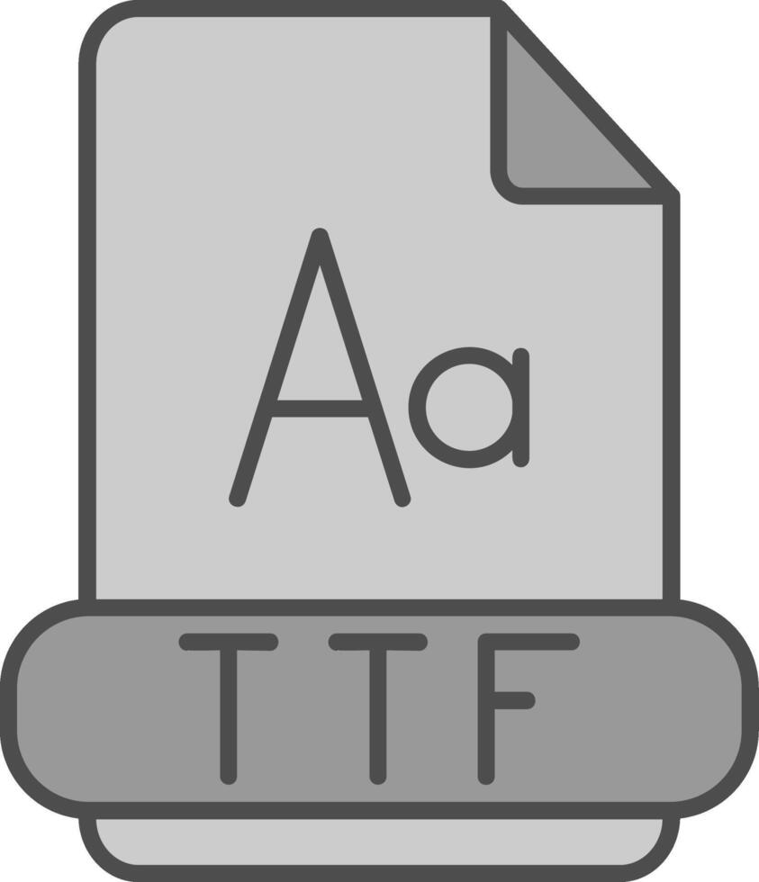 ttf relleno icono vector