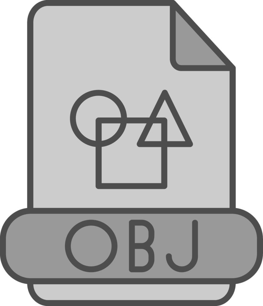 obj relleno icono vector