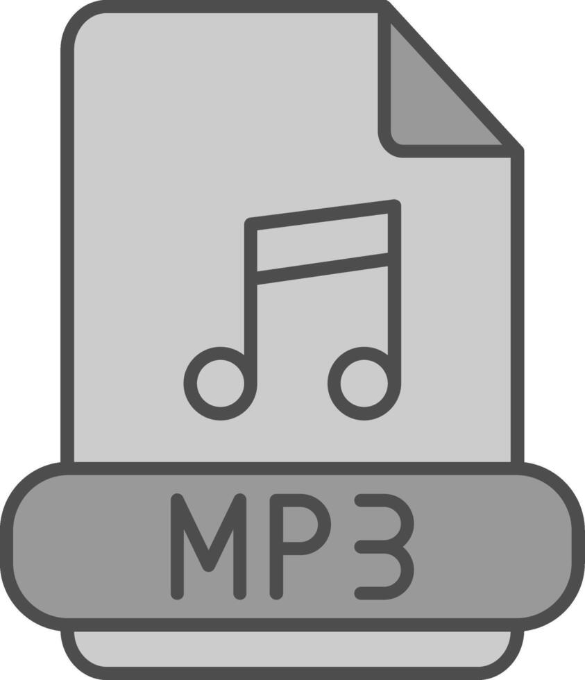 mp3 relleno icono vector