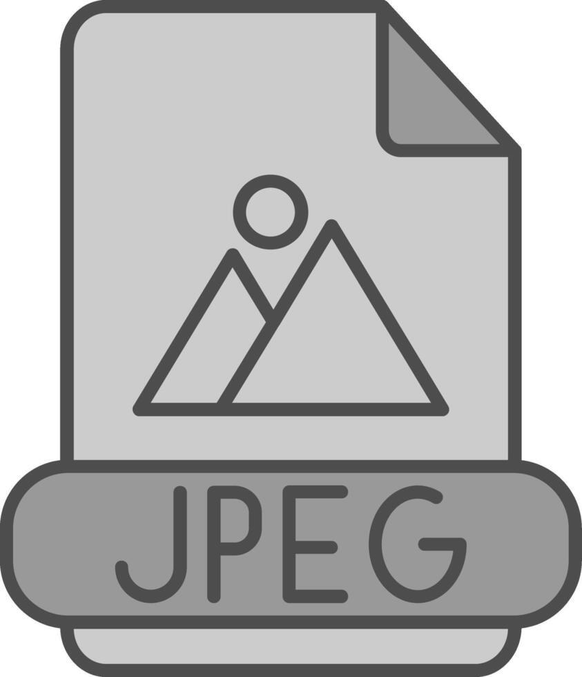 jpeg relleno icono vector