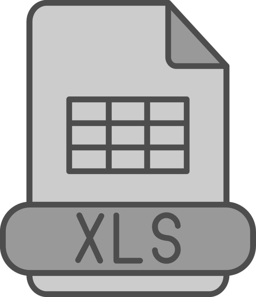 Xls Fillay Icon vector