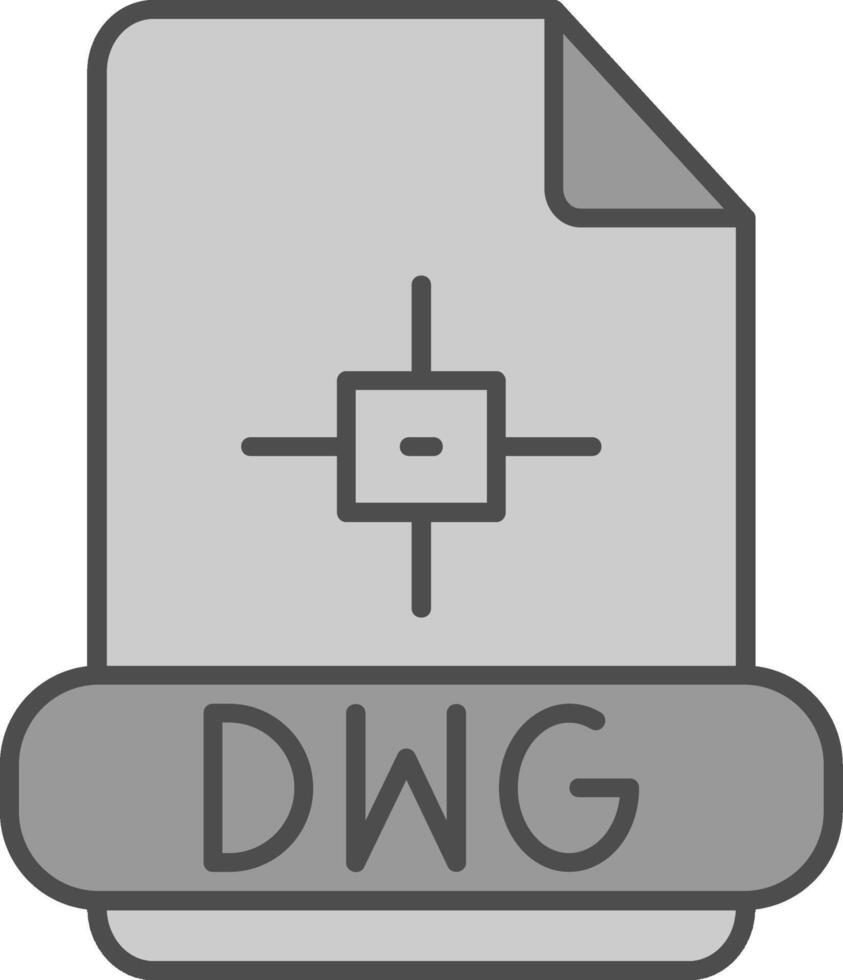 dwg relleno icono vector
