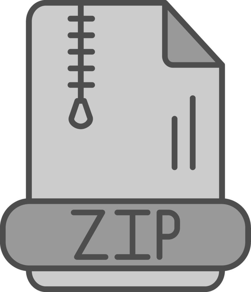 Zip Fillay Icon vector