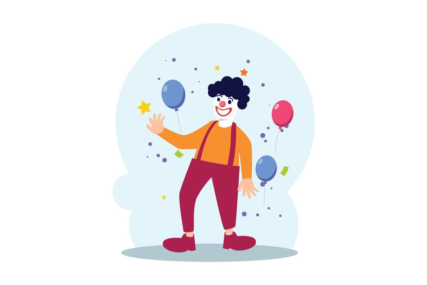 April Fools Flat Illustration Design vector