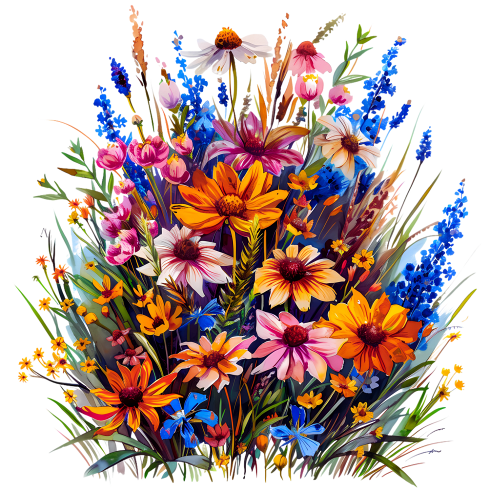 Colorful and beautiful flowers, tshirt design png