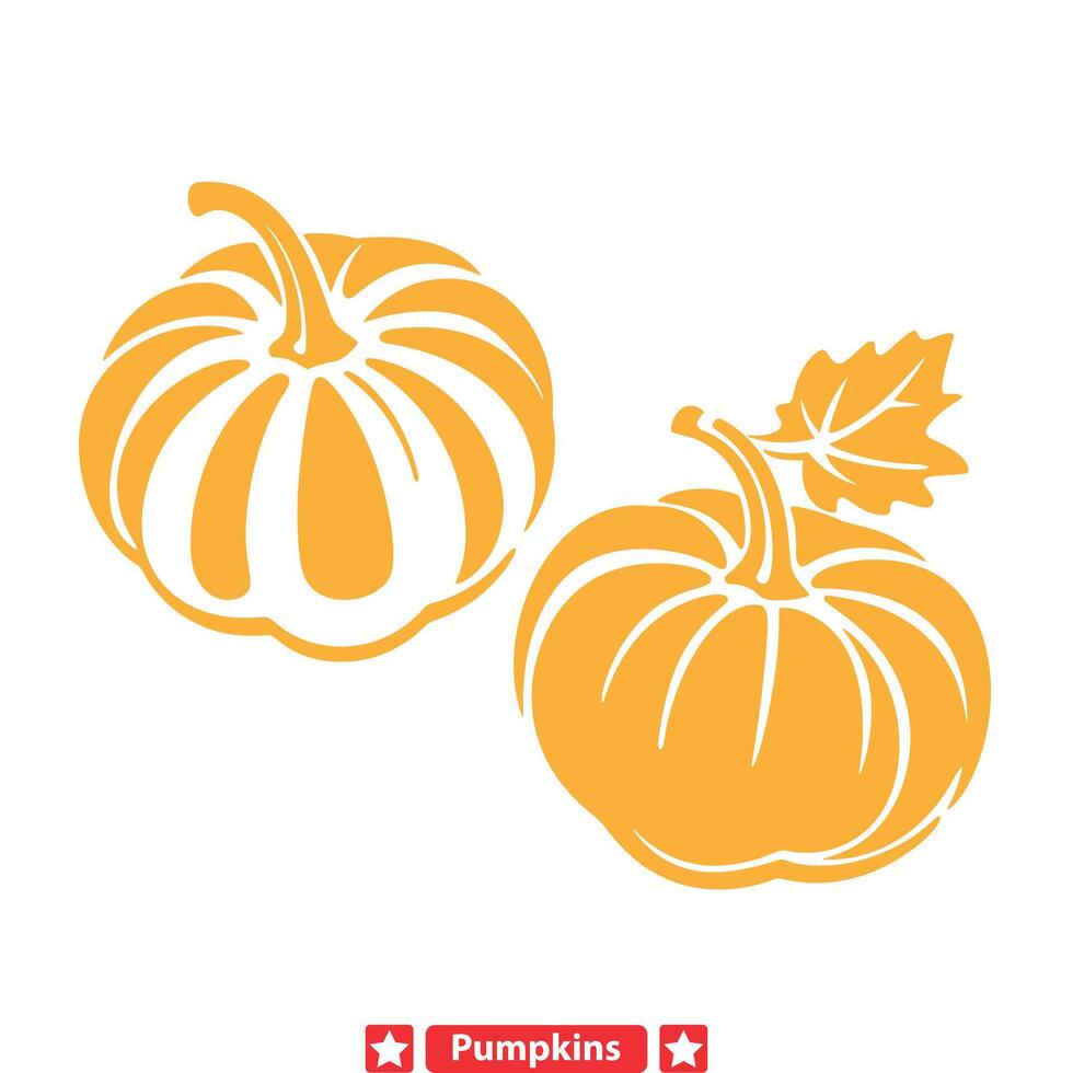 Halloween Happenings Playful Pumpkin Silhouettes for Spooky Celebrations vector