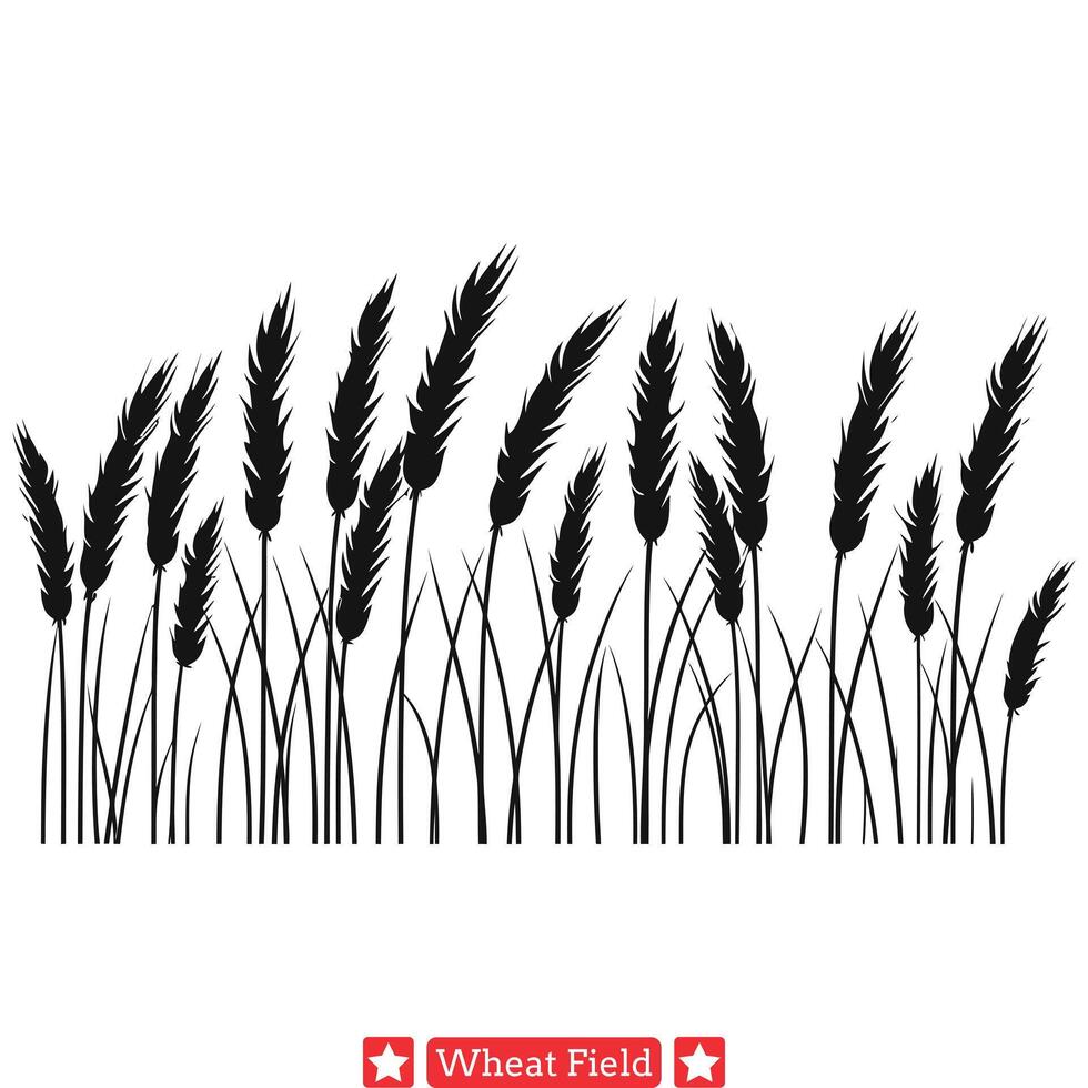 Serenade of the Harvest Melodic Wheat Field s for Musical Art vector