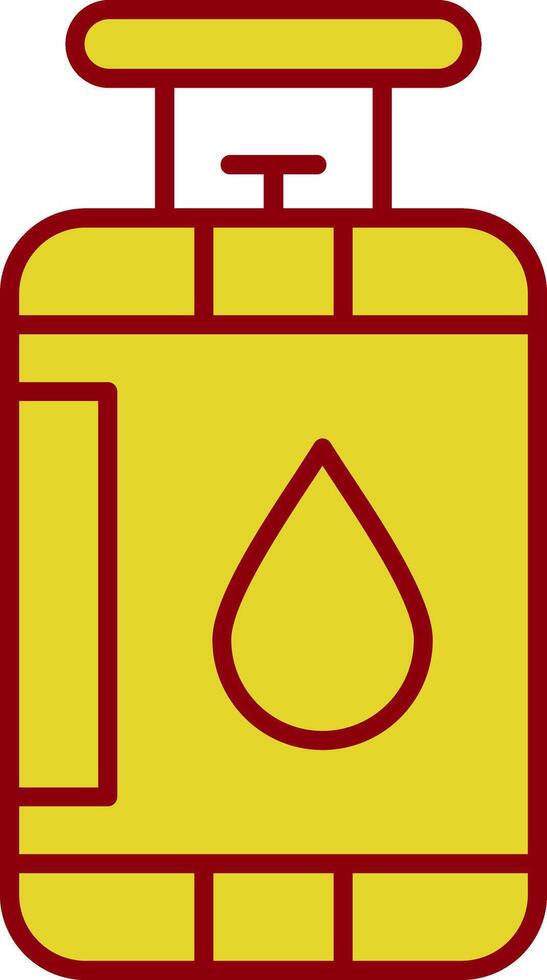 Gas Cylinder Line Two Color Icon vector