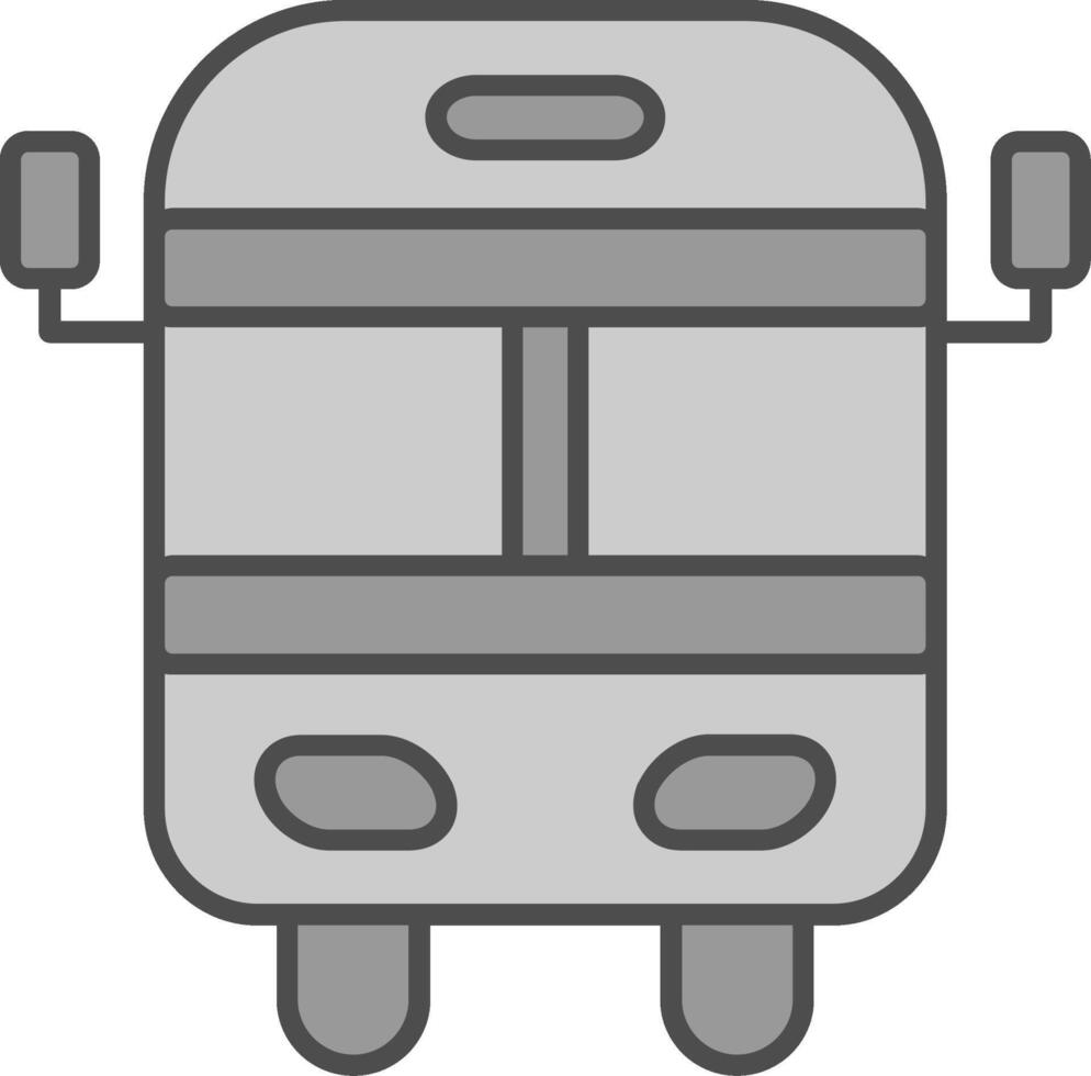 colegio autobús relleno icono vector