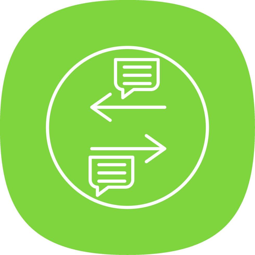 Transfer Line Curve Icon vector