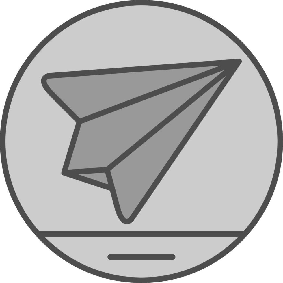 Paper Plane Fillay Icon vector