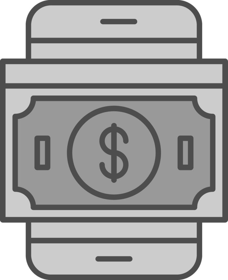 Banknotes Fillay Icon vector