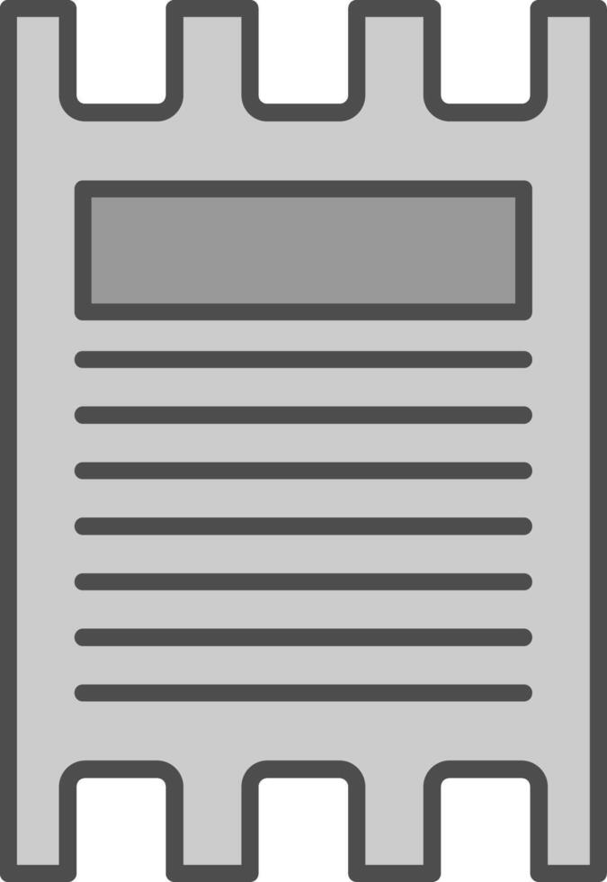 Ticket Line Two Color Icon vector