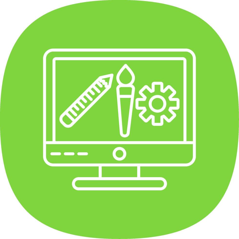 Art Line Curve Icon vector