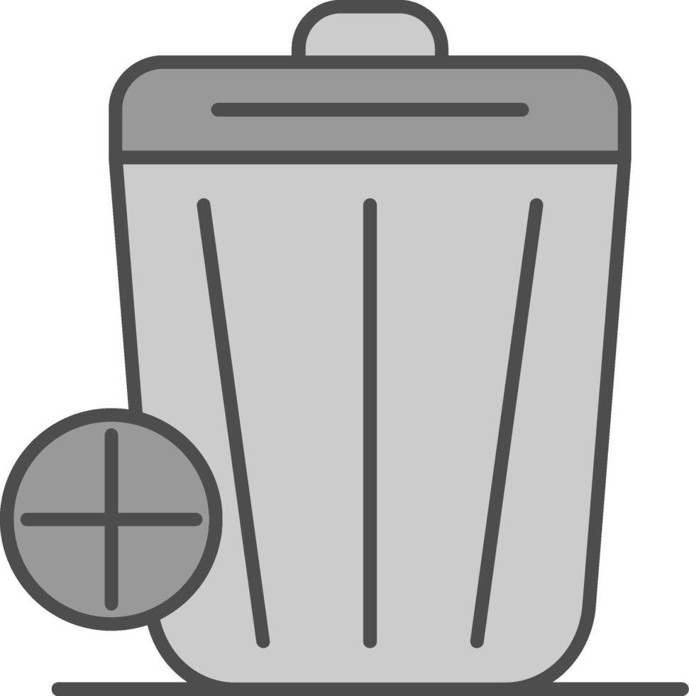 Trash Fillay Icon vector