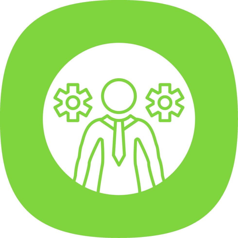 Business Line Circle Icon vector